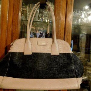 Kate Spade FAB Kendall Court Hughes handbag tote NEW NWT $428 pebble black tan